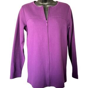 D&Co Cute Textured Purple Zip Up Jacket
